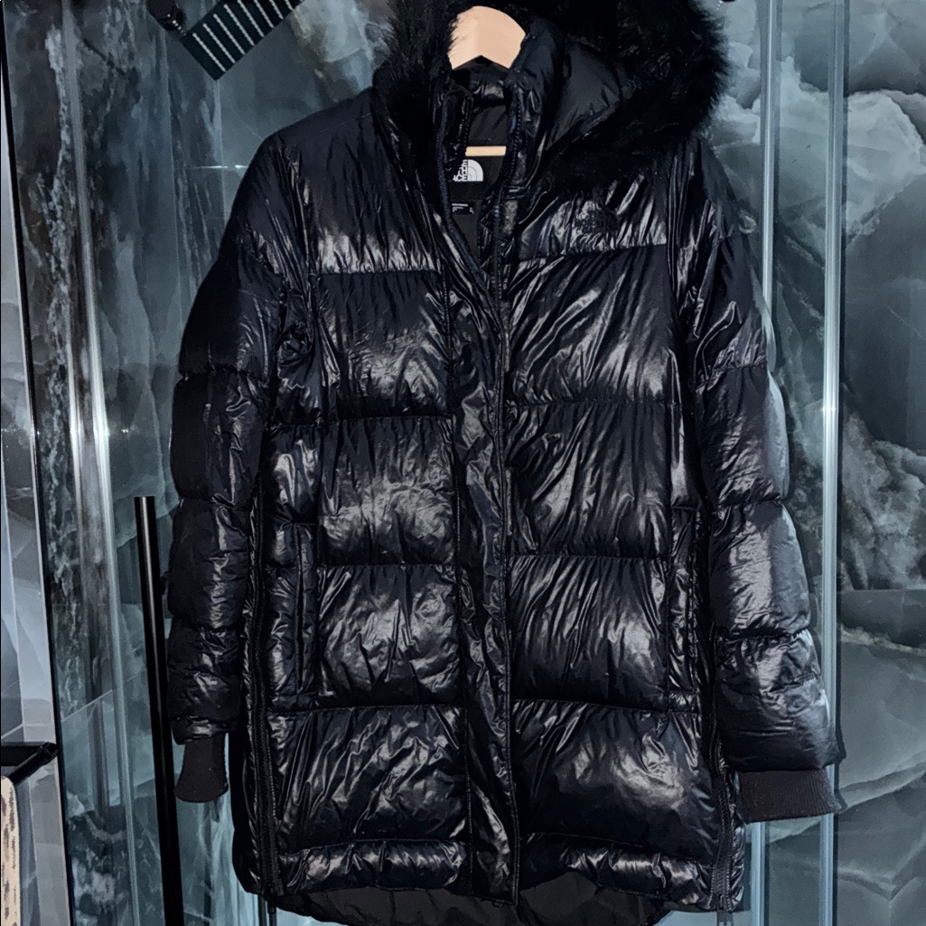 The North Face Shiny Black Puffer Jacket